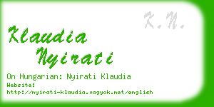 klaudia nyirati business card